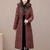 Fashion Winter Long Coat Female Warm Parkas Hooded Casual Thick Middle Age Women Jackets