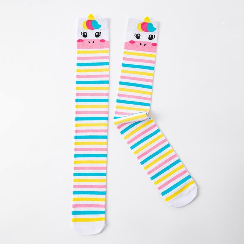 Spring Autumn Girls Cotton Over The Knee Long Lovely Stockings Cartoon Cartoon Kids Child Knee High Socks Infant Baby Socks