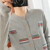 Round-neck Knitted Cardigan for Women In Spring and Autumn New Style of Outerwear Sweater Korean Loose Cotton Thread Jacket Top