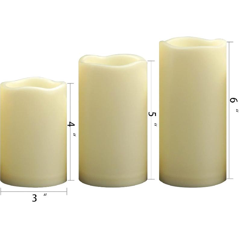 Пластиковая светодиодная свеча-столбик без пламени на батарейках с таймером езды, реалистичный мерцающий электрический свет для помещений, улицы, книжной полки, свадьбы