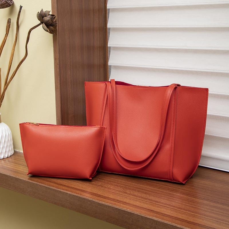 Women's Bag Solid Color New Jane Tote Large Bag Casual Mother and Child Shoulder Handbag One Piece