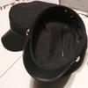 Leather Military Hat  Sailor Hats Flat Top Captain Cap Travel Cadet Hat