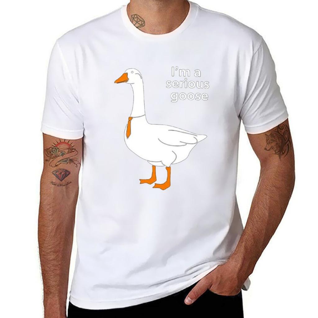 Im A Serious Goose Funny Bird Tshirt Cute Goose With Tie Pun Tee Tshirt Clothing Anime Shirt Oversized T Shirt Unisex