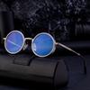 2025 Men's Retro High-End Metal Oval Frame Round Sunglasses.