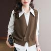 Comfortable And Loose Sleeveless Knit Vest For Women Perfect Springautumn Outerwear