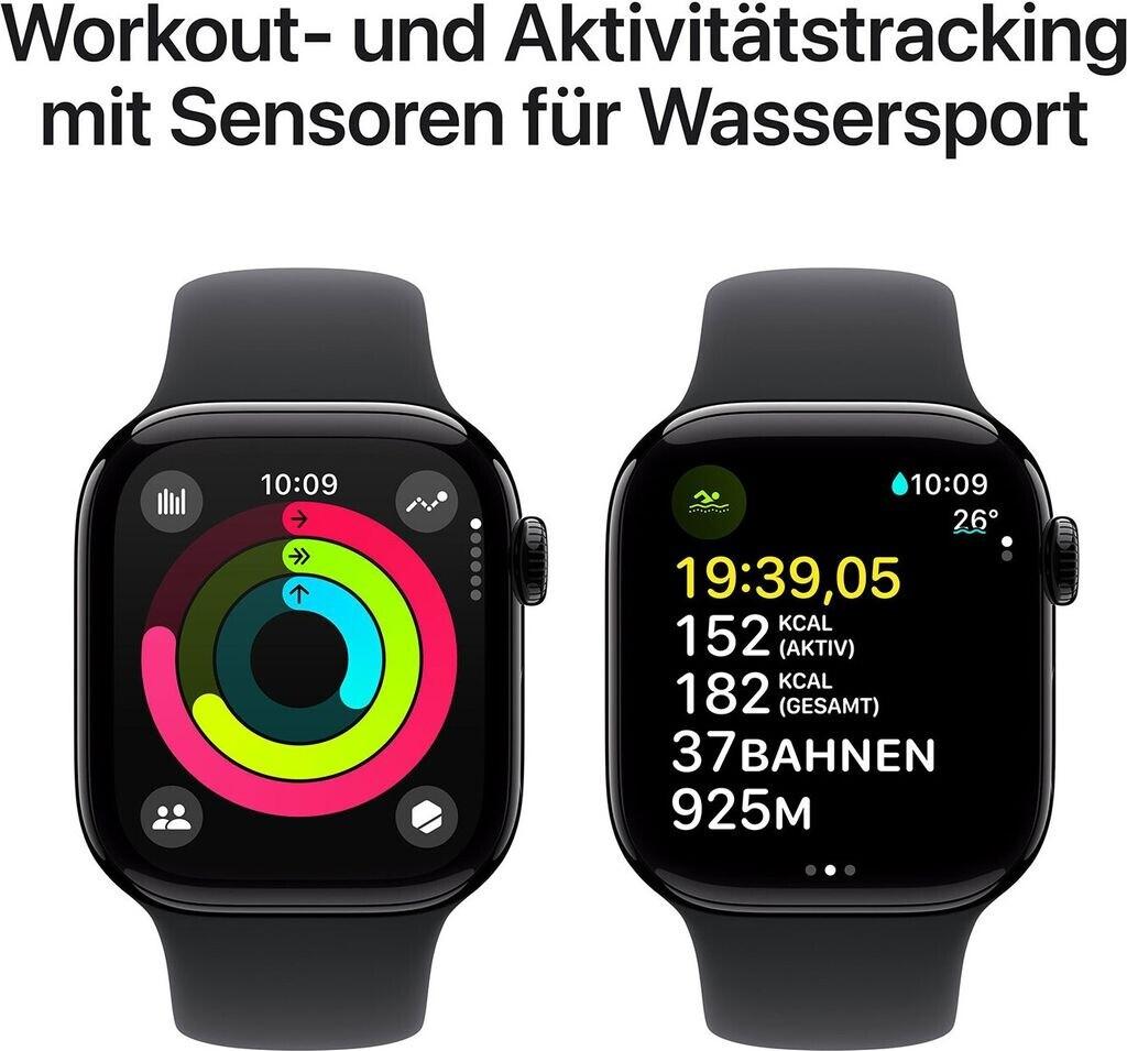 Apple Watch Series 10 4G 46mm Titan Natur Sportarmband Steingrau S/M