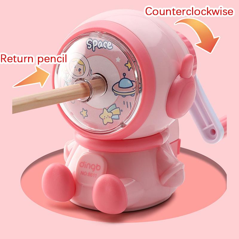 Мультфильм Ручная точилка для карандашей Ручной инструмент для тряски карандашей