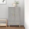 812568 vidaXL Highboard Concrete Grey 70x31x115 Cm Engineered Wood