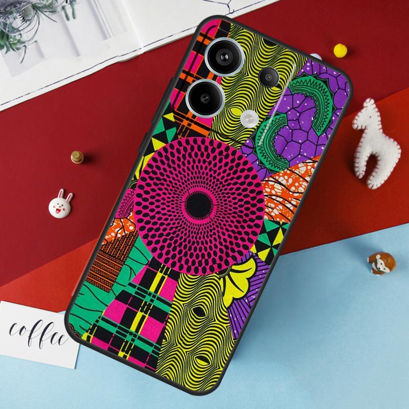African Wax Print Design Case for Xiaomi Redmi Note 13 12 10 8 9 11 Pro 12S 10S 11S Redmi 13C 10A 10C 9C 12C Cover