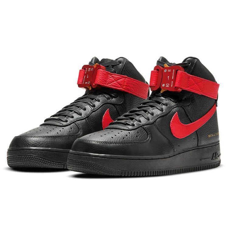 1017 ALYX 9SM x Nike Air Force 1 High Bred Унисекс Кроссовки Черный Университетский Красный CQ4018-004