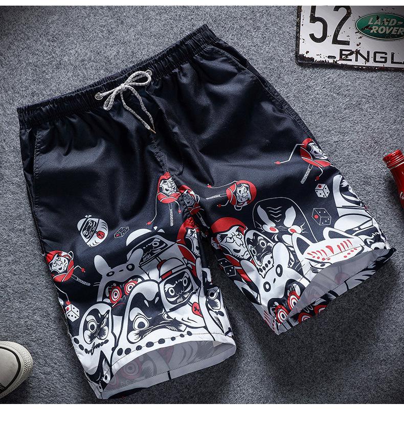 Мужские свободные повседневные летние пляжные шорты с принтом для серфинга