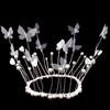 Cake Decoration Baked Flowers Ornaments Pearl Yarn Butterfly Round White Pink Crown Birthday Scene Head Ornaments