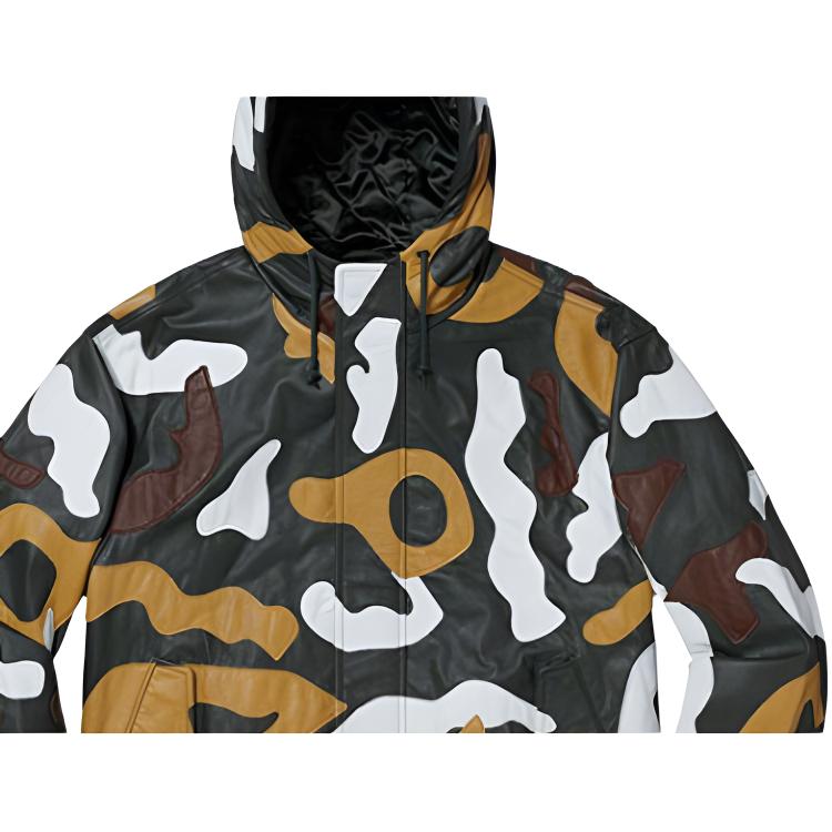 Supreme Camo Leather Hooded Jacket SUP-FW19-1025