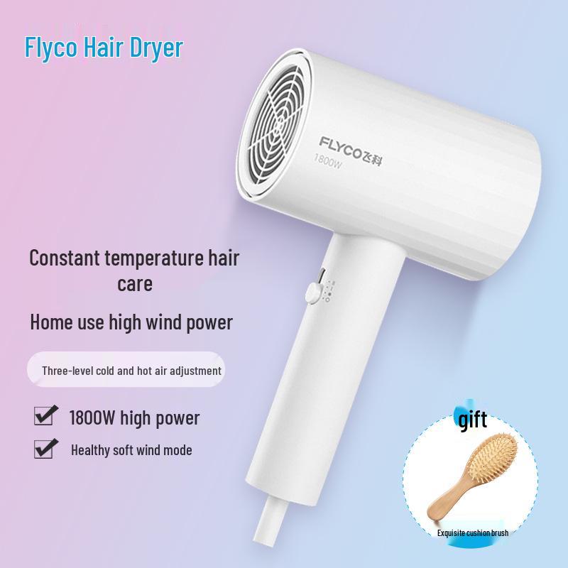 Flyco Мощный складной фен с отрицательными ионами для быстрой сушки без повреждений