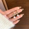 17KM Bow Drop Earrings for Women Elegant Artificial Pearls Earings Piercing Accessories Jewelry