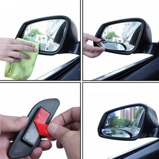 Blind Spot Mirror 2 pcs Auto 360° Wide Angle Convex Rear Side View Car Truck SUV