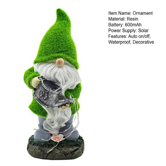 Солнечный светодиодный орнамент в виде гнома, безликий пожилой человек, автоматическое включение/выключение, водонепроницаемый сад, двор, волшебная тропа