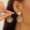 1 Pair Gothic Spider Web Earrings - Adjustable Hollow Design Halloween Hypoallergenic Statement Ear Pins