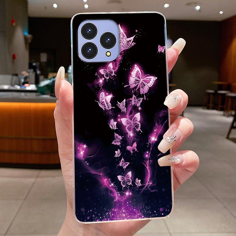 Чехол для телефона Cubot P80 Coque Бабочка Бант Защитный корпус CubotP80 Чехол Capa Прозрачный Мягкий Силикон TPU Покрытие Funda