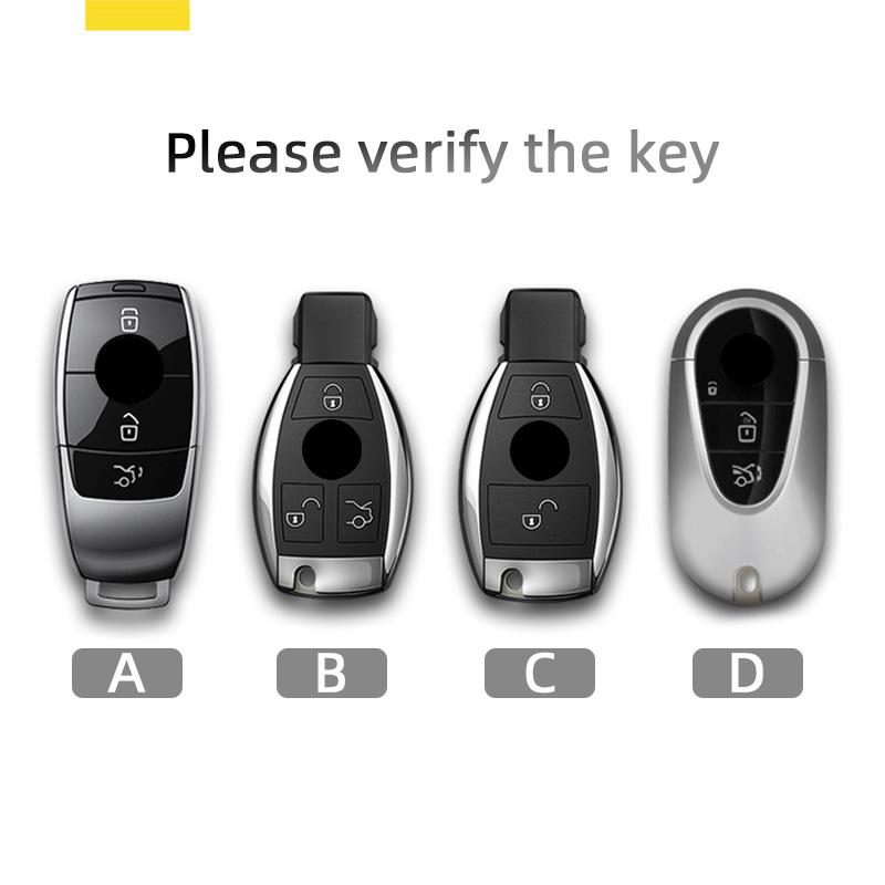 Кожаный чехол для ключей автомобиля с замшевой отделкой для моделей Mercedes Benz, включает ремешок