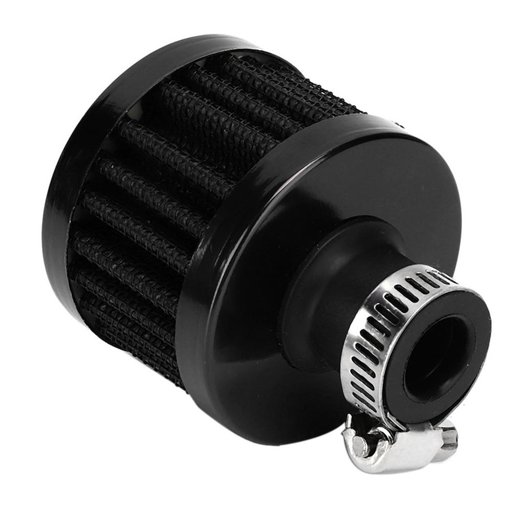 13mm0.5in Mini Air Intake Filter Vent Crankcase Breather Universal Car Accessory Noire