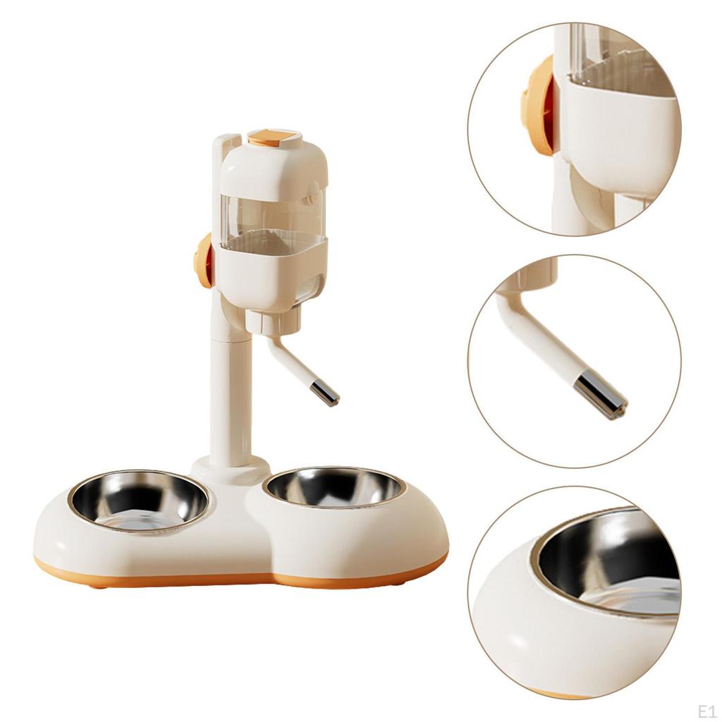 Диспенсер для воды для кошек и собак, подставка для еды, легко наполняется, съемная и моющаяся миска для кормления, миска для воды