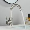 304 Stainless Steel Bathroom Basin Faucet Hot and Cold Wash Mixer Faucet 360 Rotating Sink Faucet Bathroom Single Handle Faucet