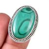 Natural Malachite Gemstone 925 Solid Sterling Silver Jewelry Ring Size 8 H5d77