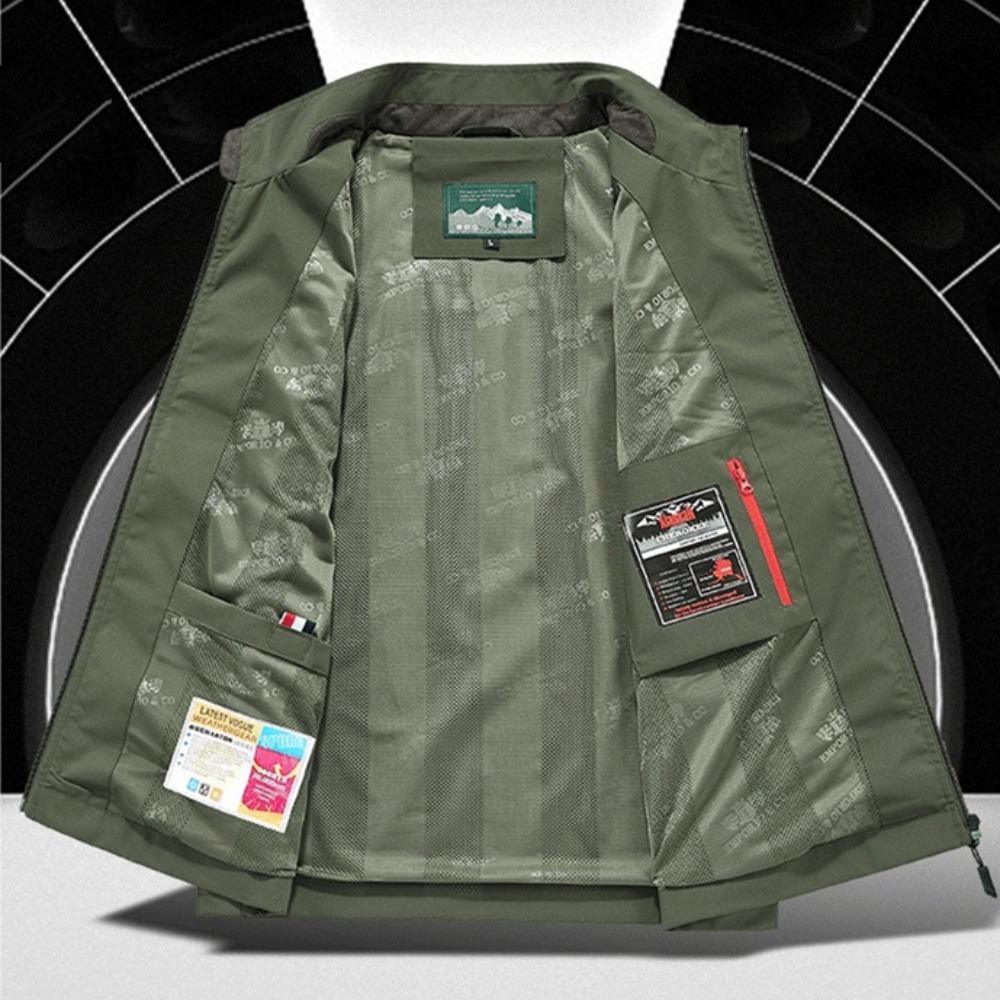 Летний мужской уличный дышащий жилет без рукавов Мужской повседневный жилет с несколькими карманами Мужской карго сафари рабочий жилет Большой размер 6XL