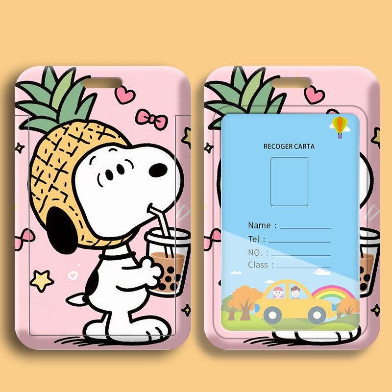 Мультяшный ремешок Snoopy для студенческого билета и держатель для карты для автобуса/метро