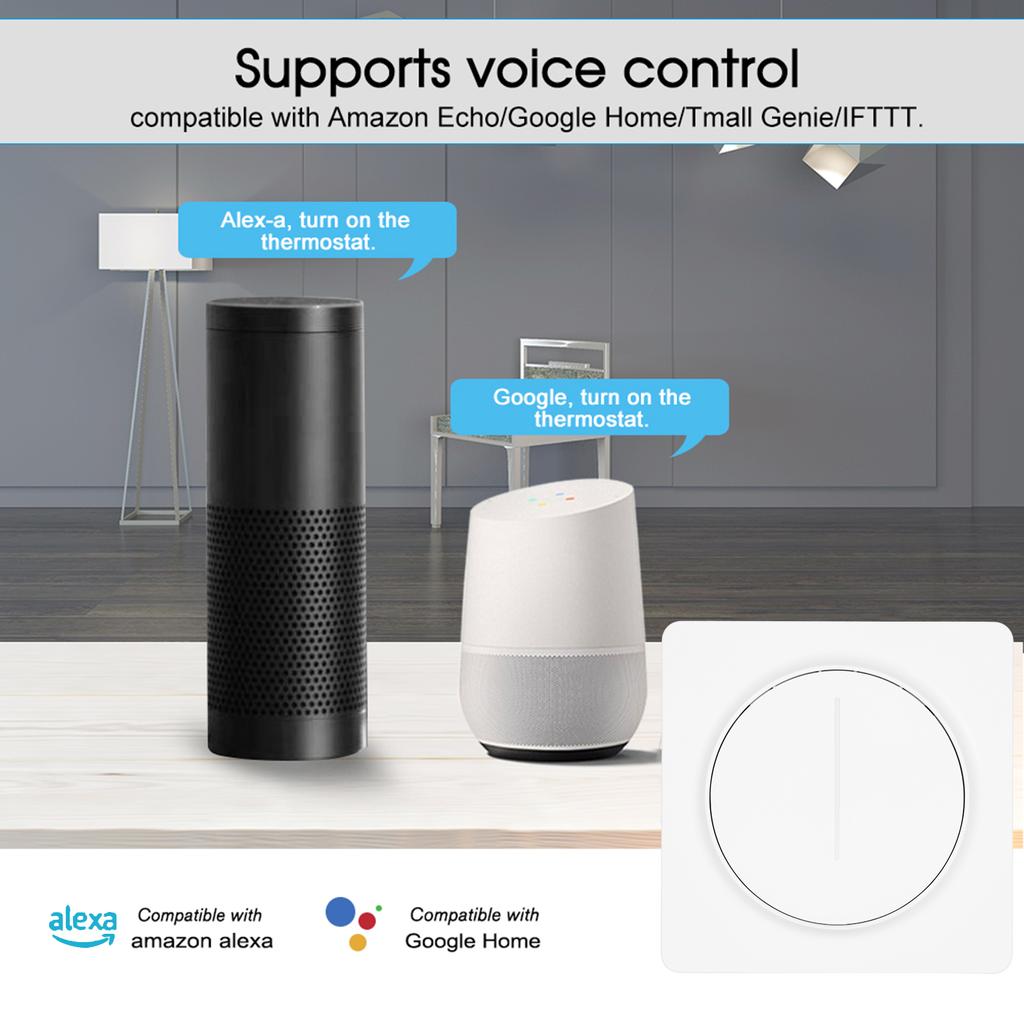 Smart Zigbee Light Switch Compatible with Alexa Google Home with Remote Control Single-Pole Neutral