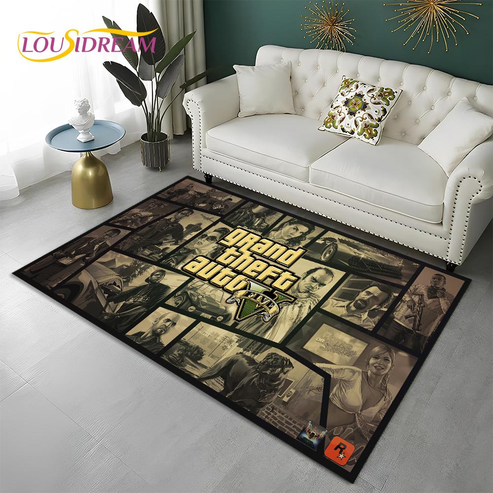 GTA 3D Игры Grand Theft Auto Ковер для геймера для дома, гостиной, спальни, дивана, придверный коврик, декор, детский ковер, нескользящий коврик для пола