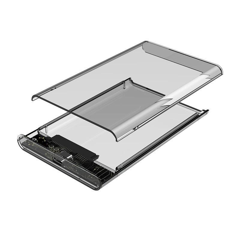 2,5-дюймовый прозрачный корпус USB 3.1 SSD/HDD для ноутбуков