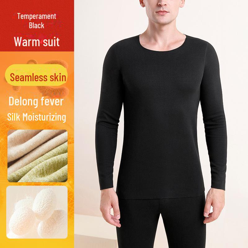 Женский комплект термобелья из кашемира и шелка: Немецкий бархат, плотный, уютный, базовые вещи для осени и зимы.