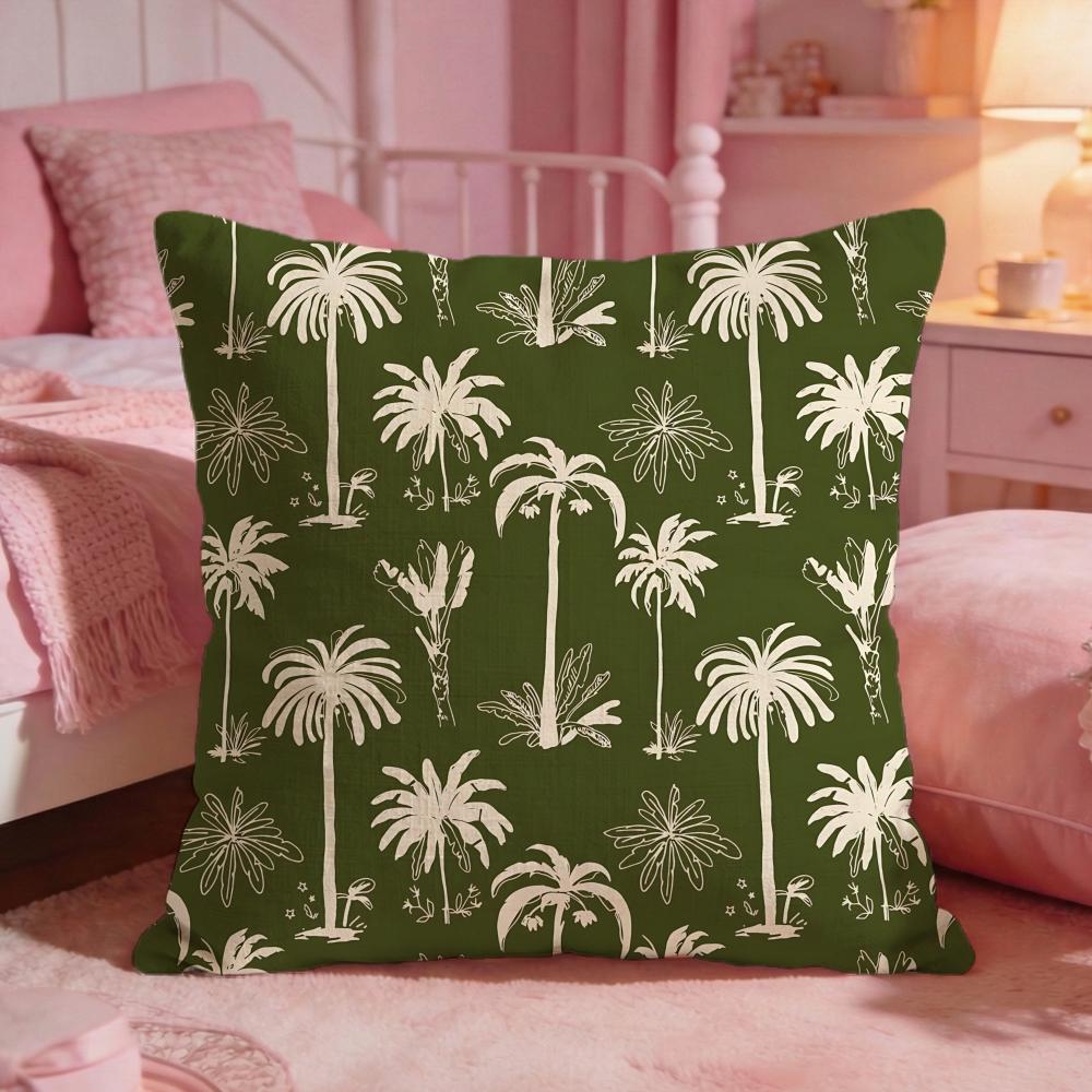PlantPalm treeS Cushion Cover Premium Comfort Reversible Pillow Cove Two in One Design for Any Room  Car Interior