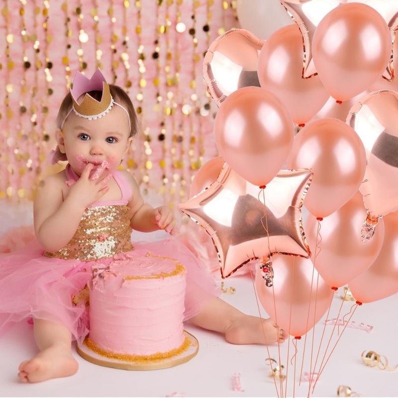 10/14/20 шт. праздничные шары с конфетти и пайетками розового золота, аксессуары, шары в форме сердца