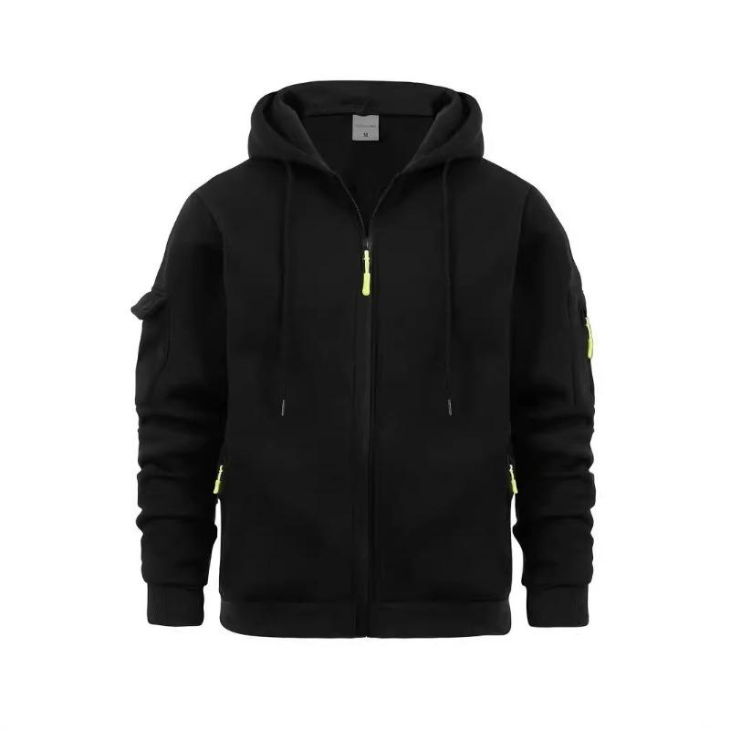 Пальто осень/зима мужское модное толстовку на молнии с карманами на рукавах мужской повседневный спортивный топ Толстовки и свитшоты (Мужской)