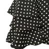 IHUASU Summer Spring Polka Dot Trumpet Sleeve Top Plus Size Folding Sleeve Chiffon Top