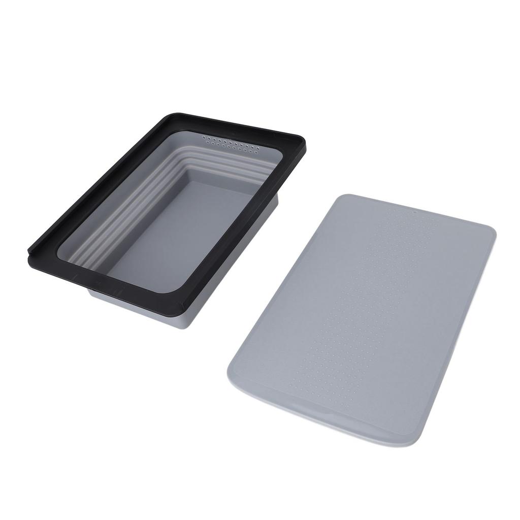 2 In 1 Foldable Cutting Board Dish Tub Multifunction Space Saving Portable Folding Chopping Board Camping Sink for