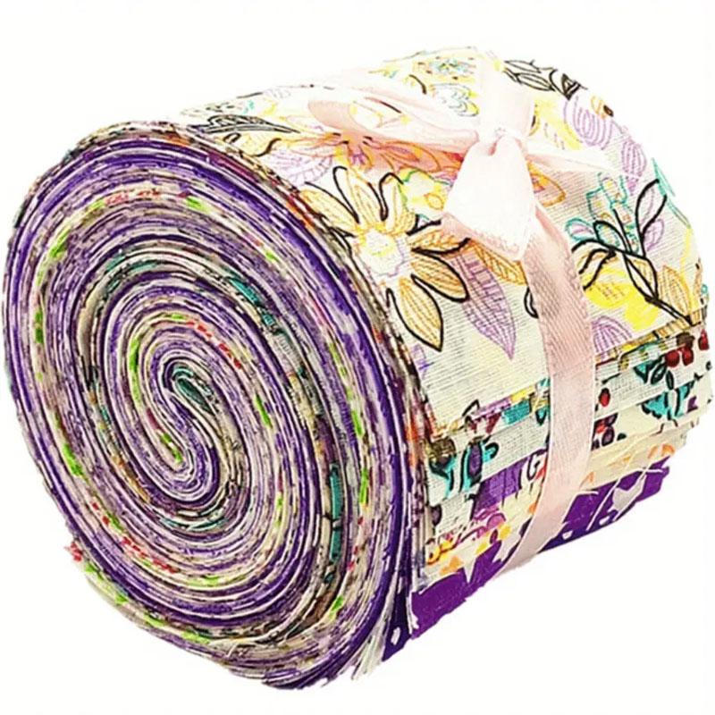 40 шт./набор однотонный фиолетовый лоскутное одеяло рулет для рукоделия шитья своими руками поделок, 6,5 см x 50 см