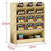 Pen Holder Wooden Storage Box Large Capacity Creative Fashion Multi-Compartmental Pen Holder Office Desktop Storage Shelf