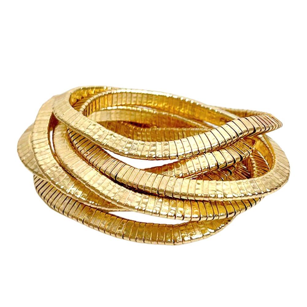 Золотистый гибкий браслет из сплава, многослойный браслет, новый сгибаемый браслет, ювелирные аксессуары