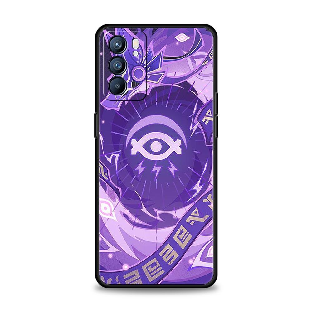 Чехол для телефона Genshin Impact для Oppo Reno13 Reno12 Reno11 F Reno10 Pro A54 5G Find X5 A53 A52 A9 A17 A57 A78 4G A79 A80 A98