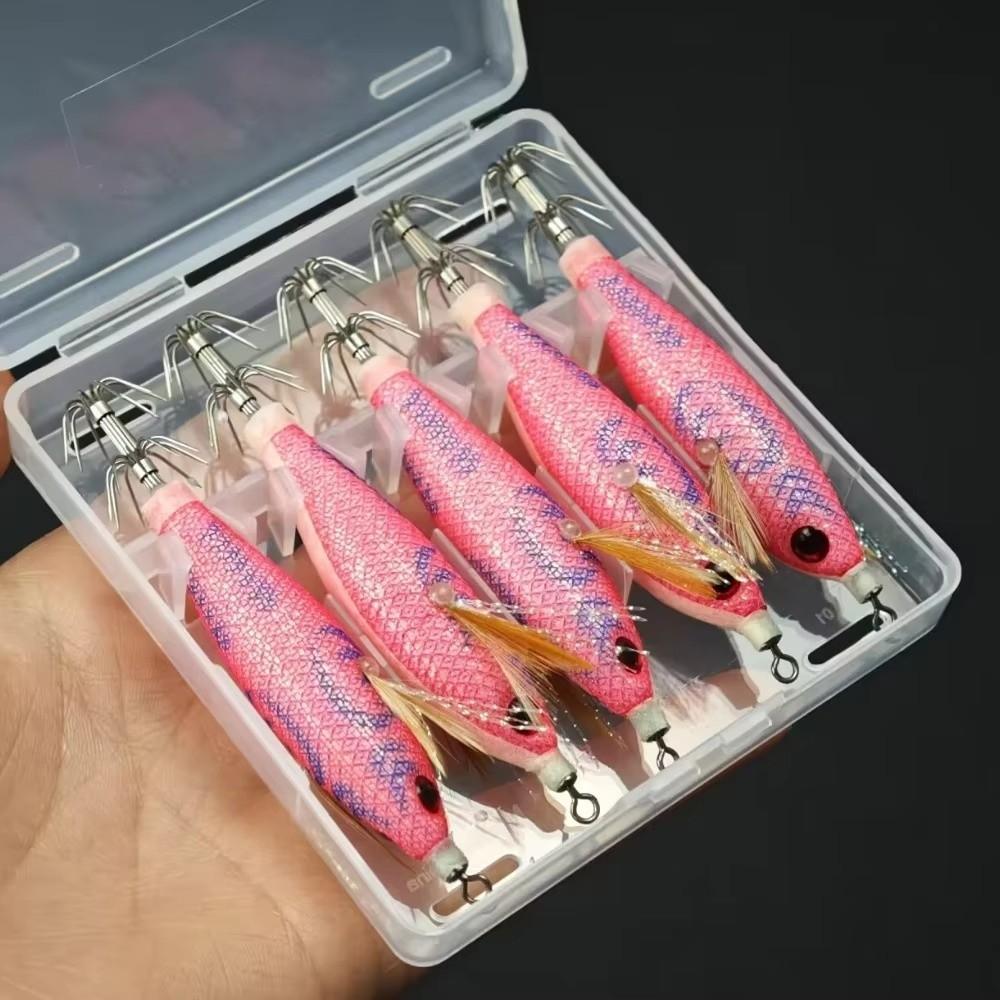 8cm Fishing Lure UV Octopus Bait Real Shrimp Bait Cuttlefish