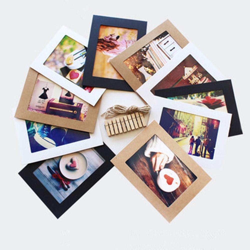 DIY Kraft Paper Picture Frames Home Decoration Combination Paper Frame With Clips Photos Album