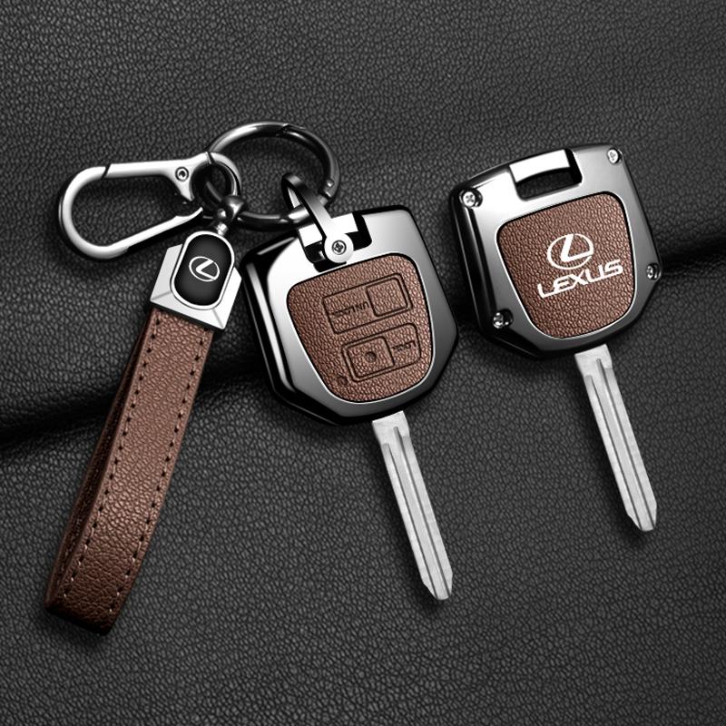 DMTZ1 Leather Car Straight Foldable Key Shell Modification for Lexus Old RX330 IS200 ES300 IS400 Key Cover Modification Accessories