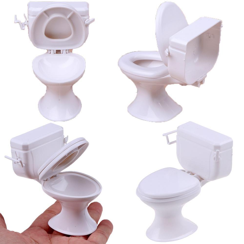 Bathroom Ornament Dollhouse Furniture Doll Accessories Miniature Toilet White Closestool Model
