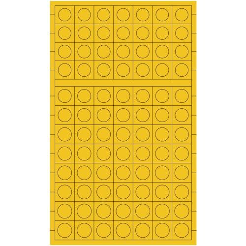 HiQ Parts Circular Masking Sticker 3L, 7.8-8.8mm, 1 Sheet, Plastic Model Masking Sticker, CMS-3L-MSK, Yellow