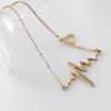 Necklace Exquisite Clasp Closure Women Alloy Heart Jump Pendant Chain for Wedding