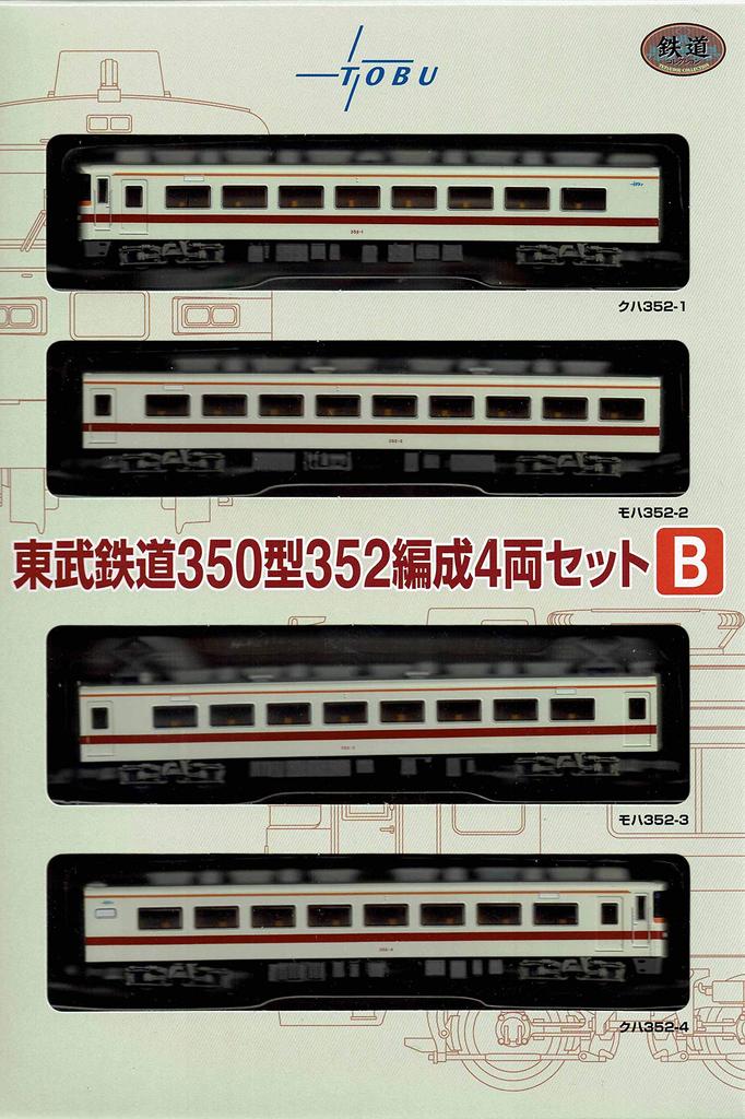 Tomytec Railway Collection Tobu Railway Type 350 352 Formation Set B 4-car